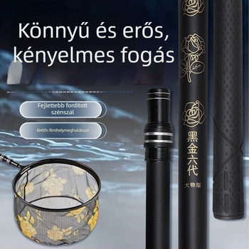 Szénszálas teleszkópos összecsukható hálóbot