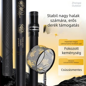 Szénszálas teleszkópos összecsukható hálóbot