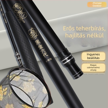 Szénszálas teleszkópos összecsukható hálóbot