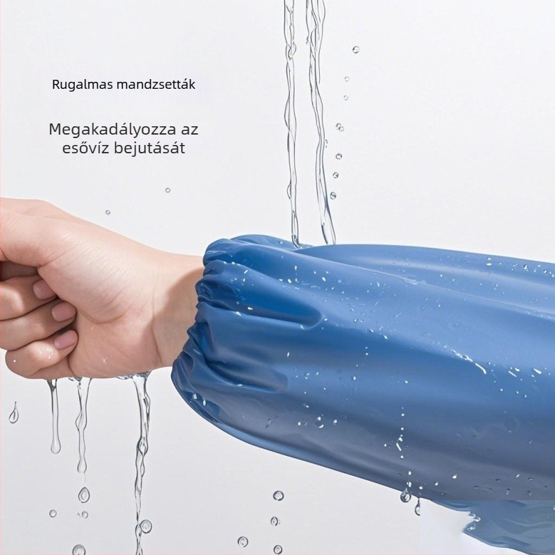 EVA vízálló poncsó felnőtteknek, színblokkolt pulóver-stílus, hosszított kialakítás, túrázáshoz