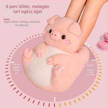 Lábmelegítő párna – újratölthető melegvíz-palack, 420W, 220V, flanel anyag, modell hk-420