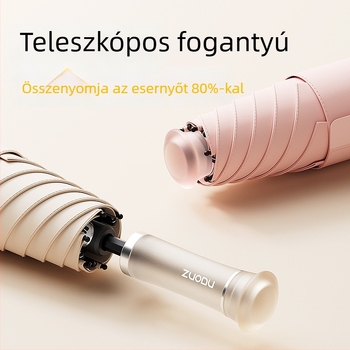 Zuodu összecsukható napernyő – ultra erős UV védelem, kettős használat napsütés és eső ellen, kompakt és hordozható nőknek