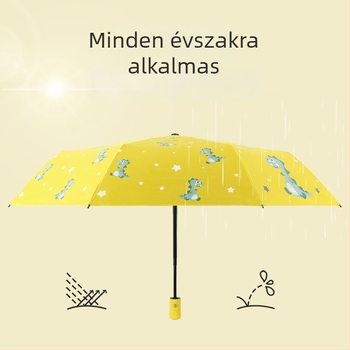 Automatikus nyitású esernyő, vasváz 8 ágakkal, poliészter anyag, műanyag fogantyú, háromrészes Cartoon stílus