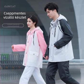 Motorkerékpáros esőkabát és esőnadrág szett - PVC 0,23 mm vastag anyag, testreszabható logó