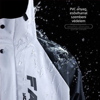 Motorkerékpáros esőkabát és esőnadrág szett - PVC 0,23 mm vastag anyag, testreszabható logó
