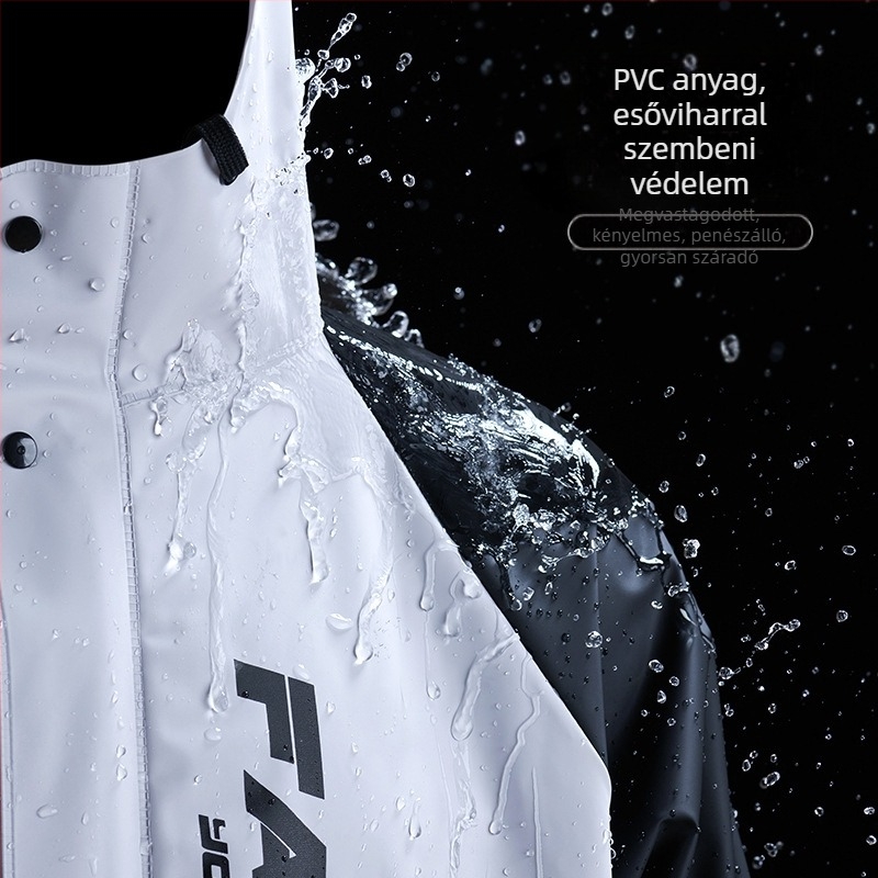 Motorkerékpáros esőkabát és esőnadrág szett - PVC 0,23 mm vastag anyag, testreszabható logó