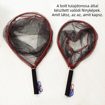 Csali-horgász háló, könnyű, rövid nyél, egyrészes alumínium ötvözet design, hordozható mini háló folyóparti és csónakos horgászathoz