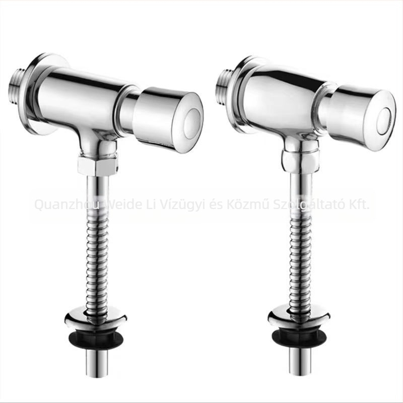 Urinalis öblítő szelep, réz testtel, Kaidi Dragon, kézi működtetés, késleltetett záródás, DN15–DN25, nyomás 0–1.2 bar, öblítési idő 1–3 s