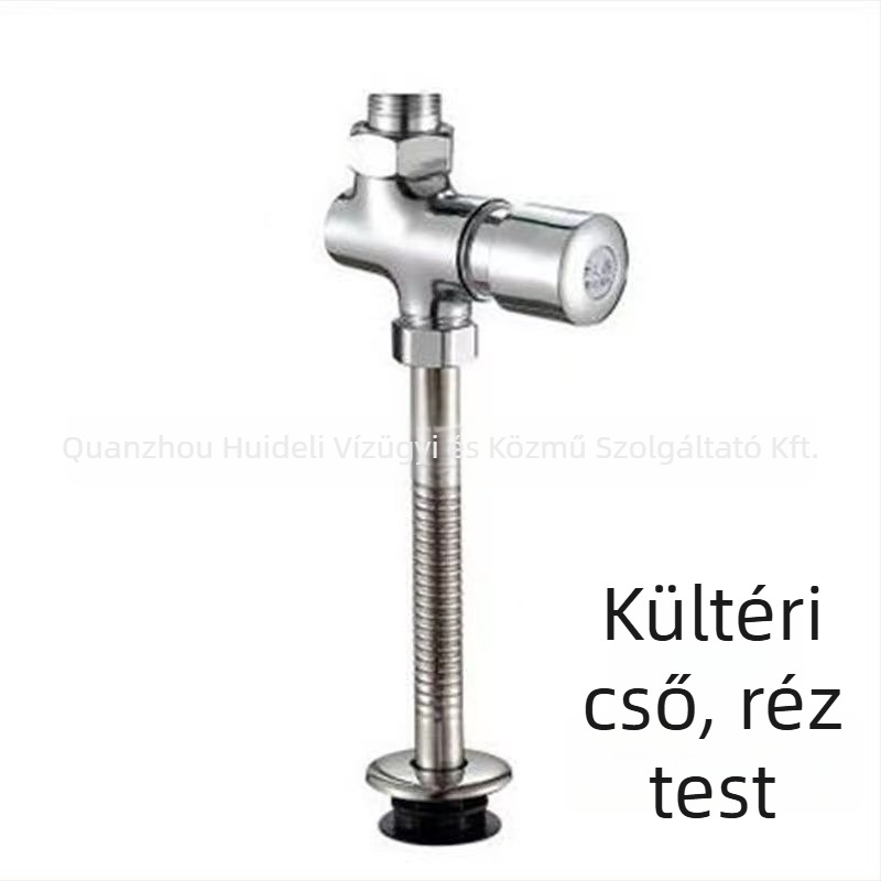 Urinalis öblítő szelep, réz testtel, Kaidi Dragon, kézi működtetés, késleltetett záródás, DN15–DN25, nyomás 0–1.2 bar, öblítési idő 1–3 s