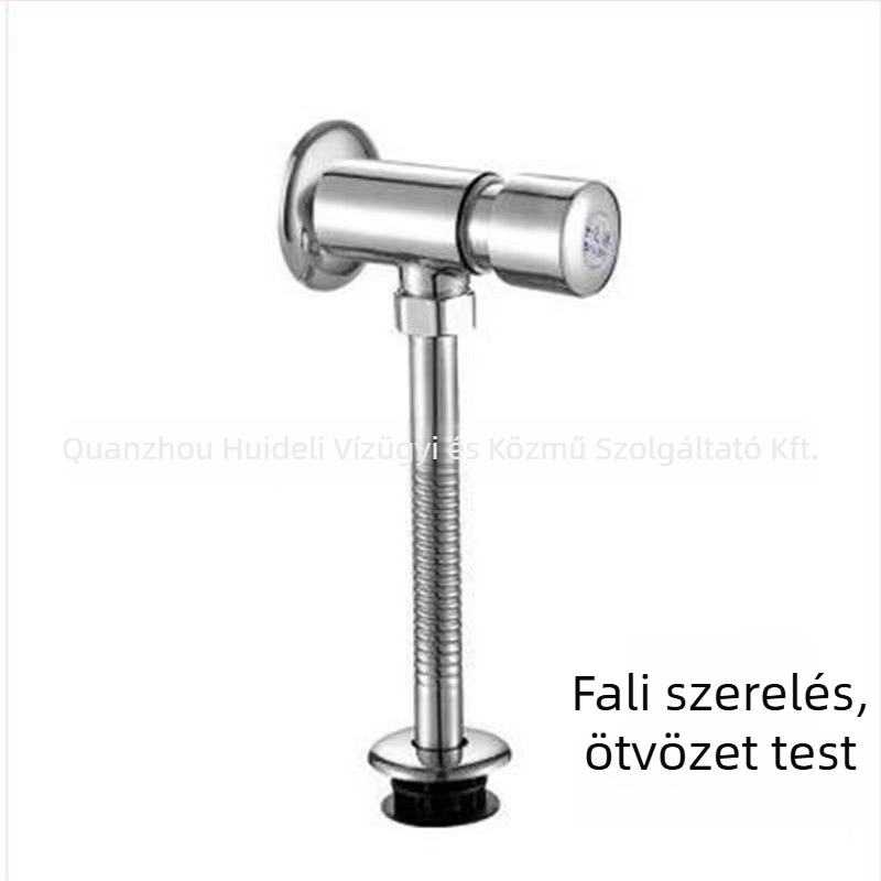 Urinalis öblítő szelep, réz testtel, Kaidi Dragon, kézi működtetés, késleltetett záródás, DN15–DN25, nyomás 0–1.2 bar, öblítési idő 1–3 s