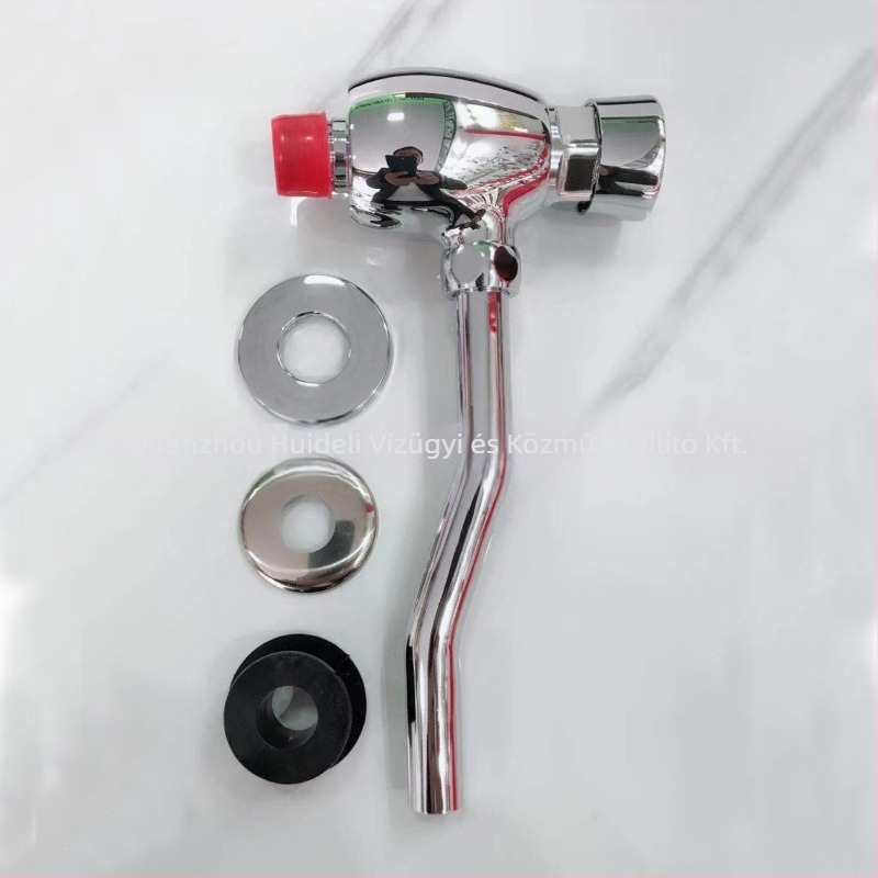 Urinalis öblítő szelep, réz testtel, Kaidi Dragon, kézi működtetés, késleltetett záródás, DN15–DN25, nyomás 0–1.2 bar, öblítési idő 1–3 s