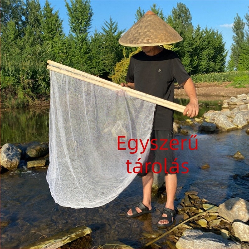 Hagyományos emelőháló a garnéla, hal, csiga és kagyló fogására — Származás: Új-Zéland