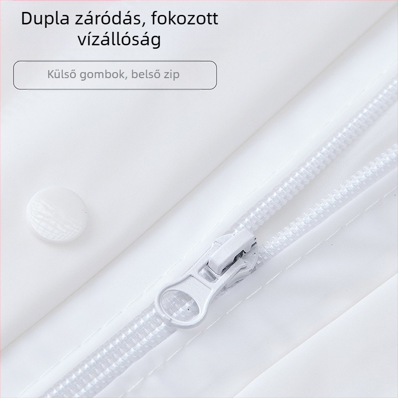 Motorkerékpár esőruha poncsó szett: elválasztott esőkabát és esőnadrág, PVC anyag, felnőtt, 1 személy