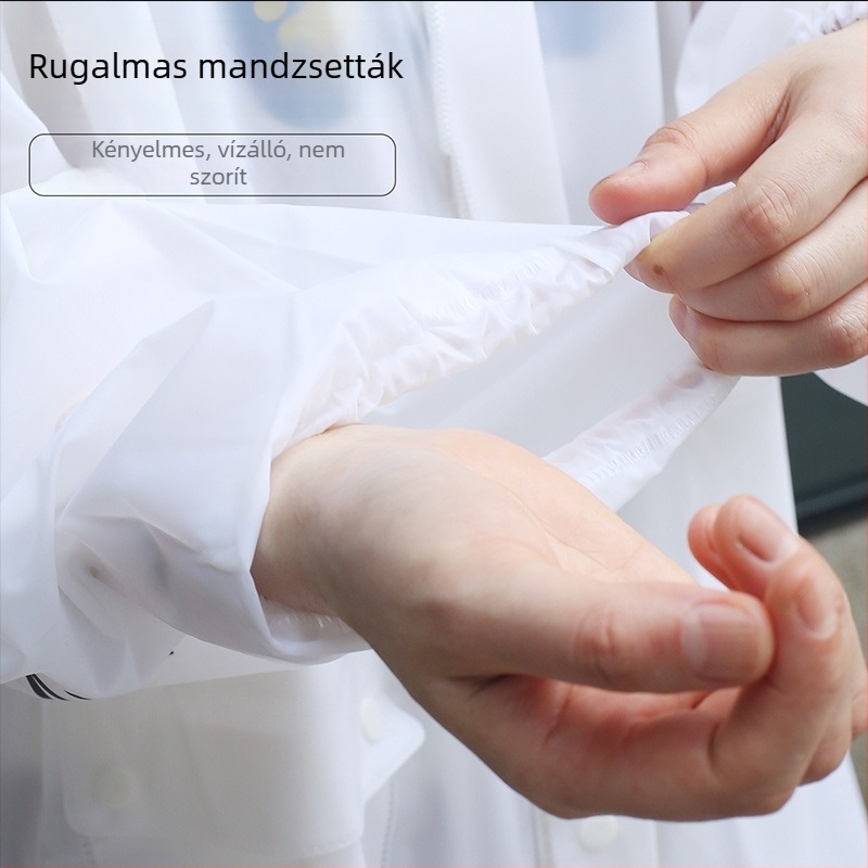 Motorkerékpár esőruha poncsó szett: elválasztott esőkabát és esőnadrág, PVC anyag, felnőtt, 1 személy