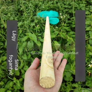 Dupla keretes horgász háló fa nyéllel, durva szemű, nem zsugorodik