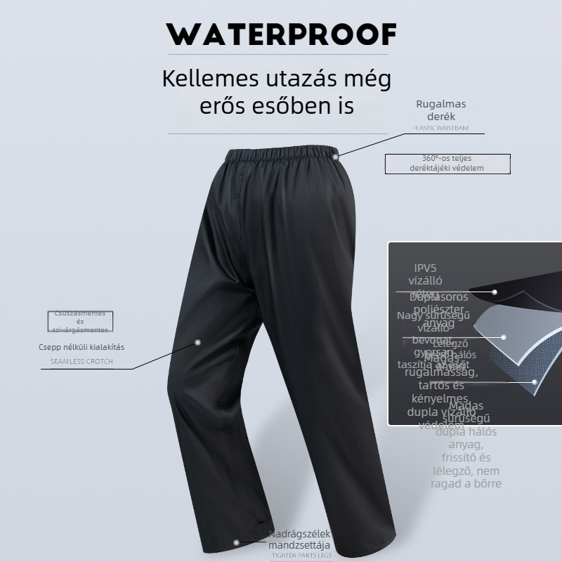 Motorkerékpár esőponcho készlet - Heavy Rain, Chun Ya szövet 22 denier PVC bevonattal, felnőtt, 1 személy, testreszabható és logó