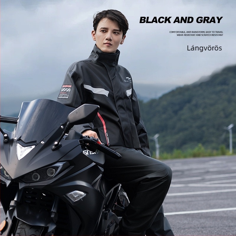 Motorkerékpár esőponcho készlet - Heavy Rain, Chun Ya szövet 22 denier PVC bevonattal, felnőtt, 1 személy, testreszabható és logó