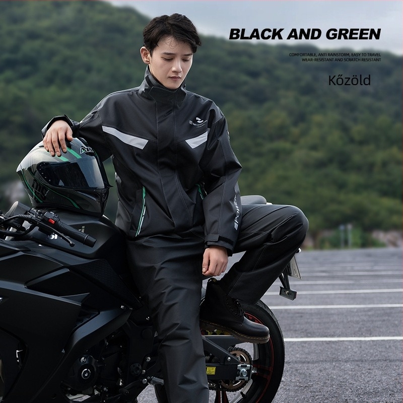 Motorkerékpár esőponcho készlet - Heavy Rain, Chun Ya szövet 22 denier PVC bevonattal, felnőtt, 1 személy, testreszabható és logó