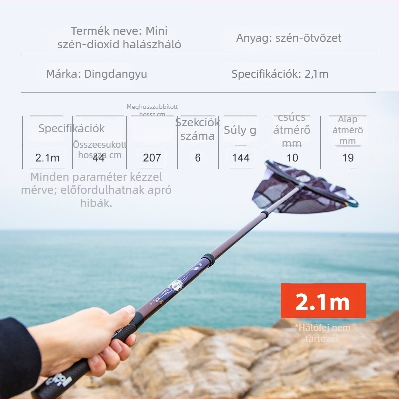 Teleszkópos karbon merítőpálca – mini rövid szakasz, kaméleon dizájn, ultra-kemény versenyhorgászathoz