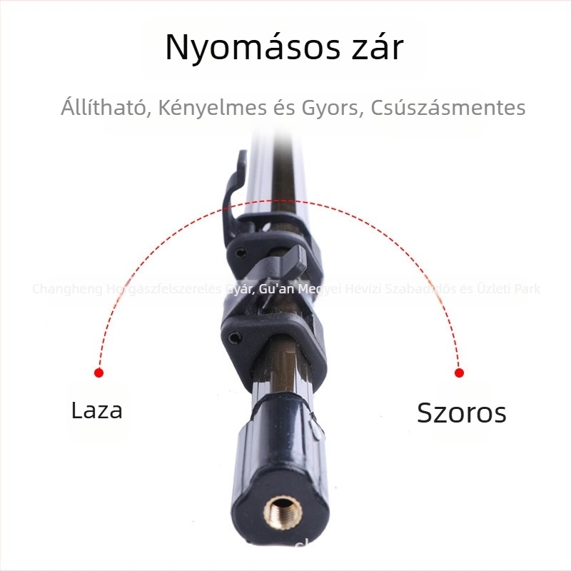 Alumínium ötvözetből készült háromszög alakú hálóbot fém fejjel, állítható hosszúságú