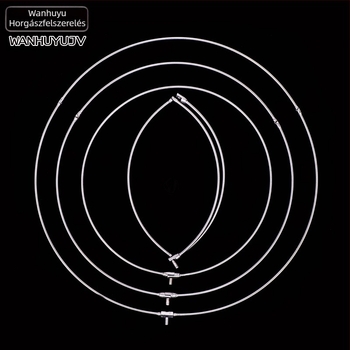 Rozsdamentes acélból készült horgászháló keret háromszög és kör alakú hurkokkal, nagy hálófej — Chun Mao, licencelhető magáncímke