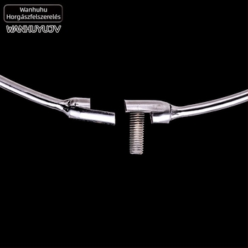 Rozsdamentes acélból készült horgászháló keret háromszög és kör alakú hurkokkal, nagy hálófej — Chun Mao, licencelhető magáncímke