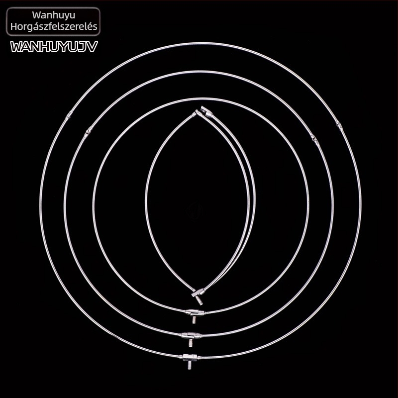 Rozsdamentes acélból készült horgászháló keret háromszög és kör alakú hurkokkal, nagy hálófej — Chun Mao, licencelhető magáncímke