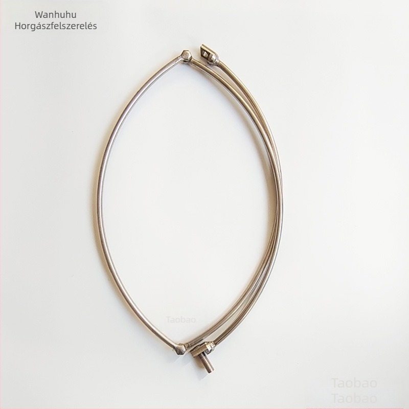 Rozsdamentes acélból készült horgászháló keret háromszög és kör alakú hurkokkal, nagy hálófej — Chun Mao, licencelhető magáncímke