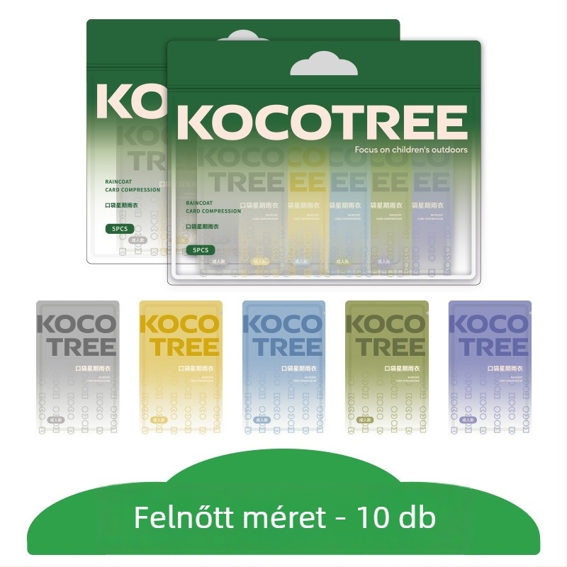 Egyszer használatos PE poncsó egy személyre – gyermek esőkabát túrázáshoz, Kocotree