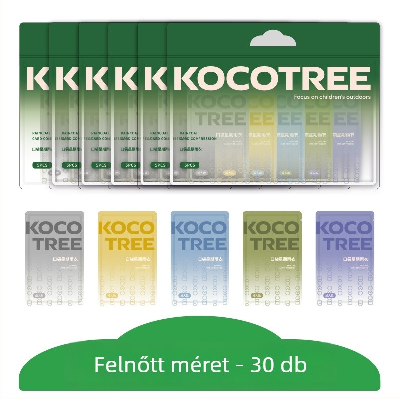 Egyszer használatos PE poncsó egy személyre – gyermek esőkabát túrázáshoz, Kocotree
