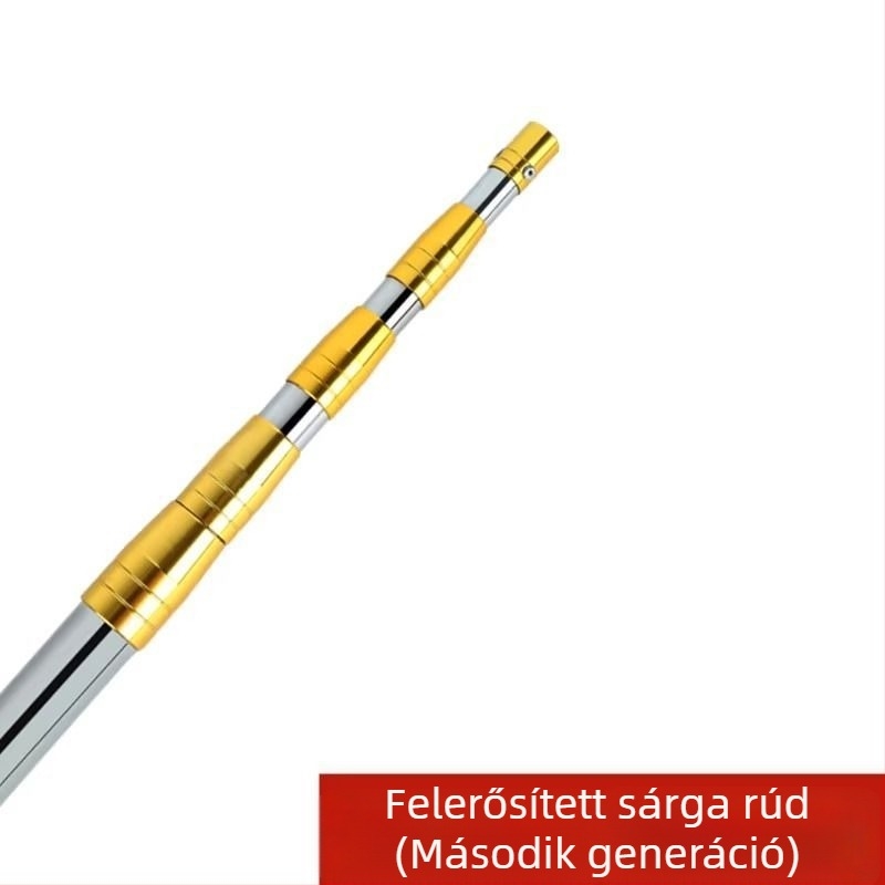 Rozsdamentes acélból készült teleszkópos halászhálóbot, pozicionáló bot, ultrahard, vastagított teleszkópos rúd, 3 részes