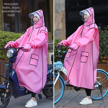 Felnőtt esőponcsó — hosszú esőkabát, EVA anyag, motorkerékpár/elektronikus kerékpár poncsó, 1 személy