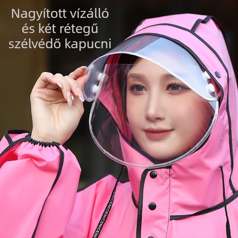 Felnőtt esőponcsó — hosszú esőkabát, EVA anyag, motorkerékpár/elektronikus kerékpár poncsó, 1 személy