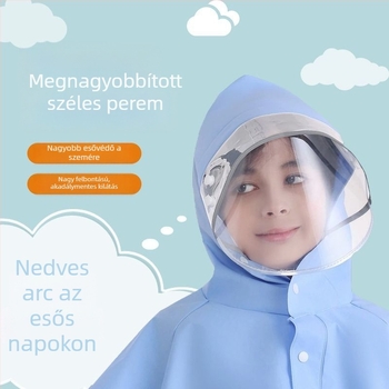 Gyerek esőponcho, teljes testet fedő vízálló EVA anyagból, rajzfilm-stílusú, iskolába járó gyermekeknek hátizsákkal