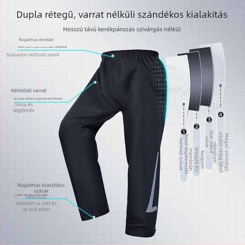 Motorkerékpár osztott esőponcsó – mindennel egyben vízálló öltözet felnőtteknek, 1 vezető, Chunya textil, 0.23 mm anyagvastagság, PU ragasztó réteg, testreszabás elérhető