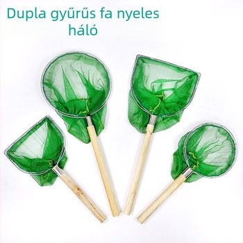 Fából készített merítőháló halak és garnéla számára, éttermeknek és piacokra a tengeri termékekhez
