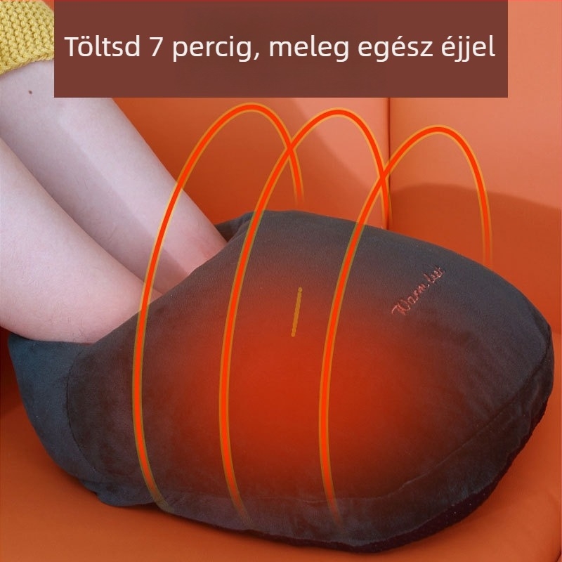 Töltővel működő lábfűtő téli melegítéshez – ágyban használható melegvizes palack