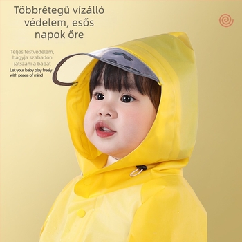 Gyerekeknek szóló esőponcsó, teljes testet fedő, karikatúra mintás, uniszex