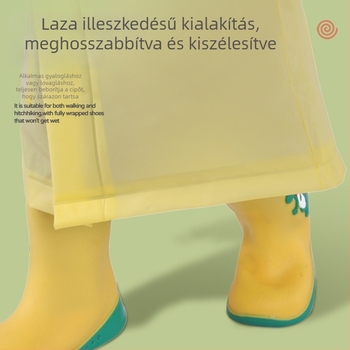 Gyerekeknek szóló esőponcsó, teljes testet fedő, karikatúra mintás, uniszex