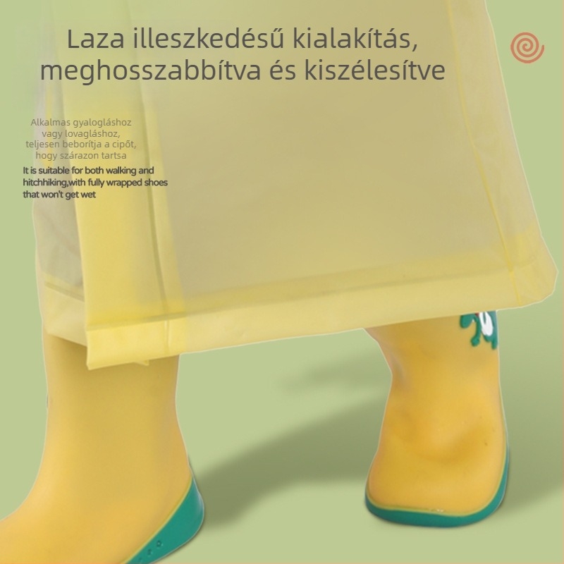 Gyerekeknek szóló esőponcsó, teljes testet fedő, karikatúra mintás, uniszex