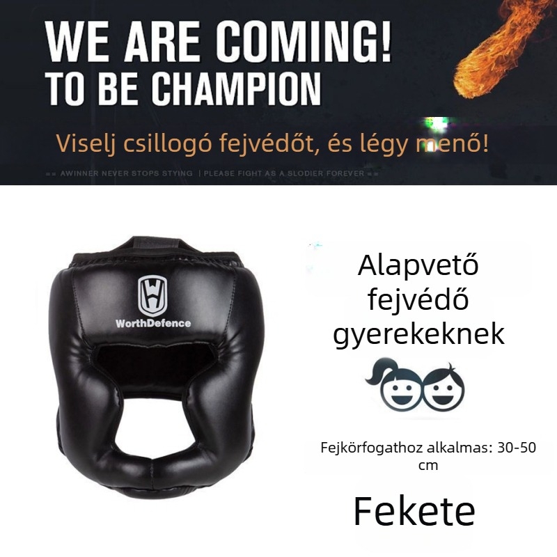 Worthdefence boksz fejvédő felnőtteknek és gyerekeknek, arcvédő sisak, Taekwondo és Sanda fejvédő, fejvédő edzéshez küzdősportokhoz