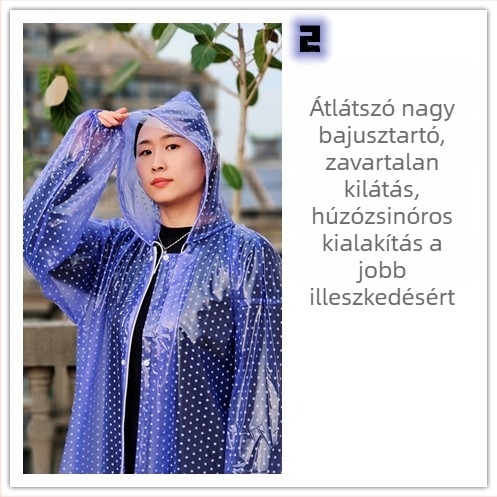 Uniszex két darabos esőruha (esőkabát és esőnadrág), vízálló PVC, 18S anyag, vastag PVC réteg