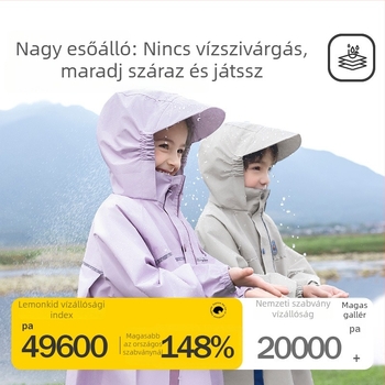 Lemonkid Lemon Baby gyerek esőponcsó hátizsákkal, fiúknak és lányoknak, első osztályos tanulóknak