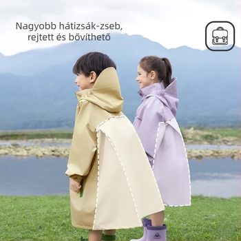 Lemonkid Lemon Baby gyerek esőponcsó hátizsákkal, fiúknak és lányoknak, első osztályos tanulóknak