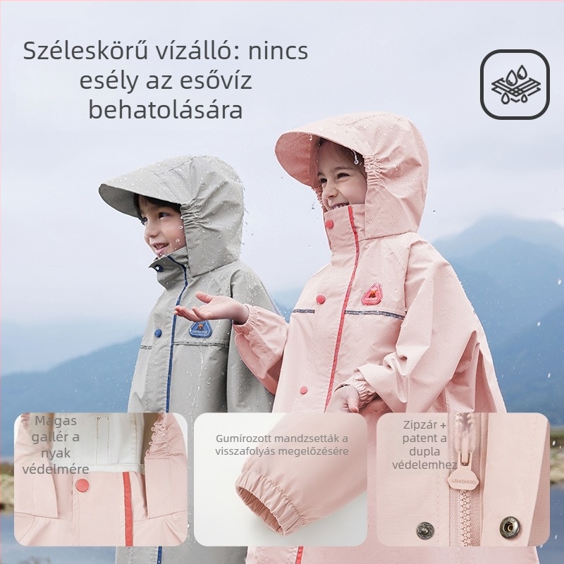 Lemonkid Lemon Baby gyerek esőponcsó hátizsákkal, fiúknak és lányoknak, első osztályos tanulóknak