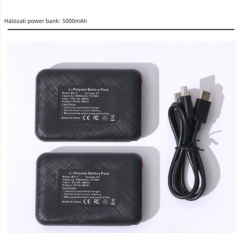 Daphne USB‑töltésű fűtött papucs, unisex, velúr felsőrész, EVA talp