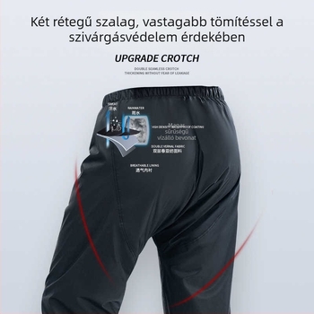 Különálló esőkabát és esőnadrág készlet motorkerékpárosok és futárok számára, fleece bélés, vastag vízálló anyag