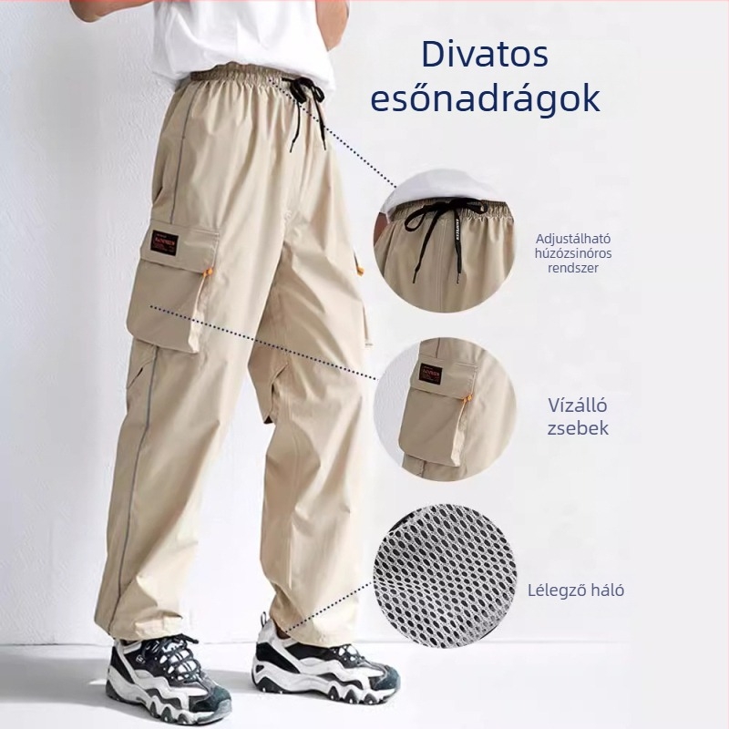 Motorkerékpáros esőponcsó split kivitelben, Chunya Spinning anyag, 0.23 vastagság, PVC ragasztó rétegű vízálló, felnőtt használatra, logó testreszabás