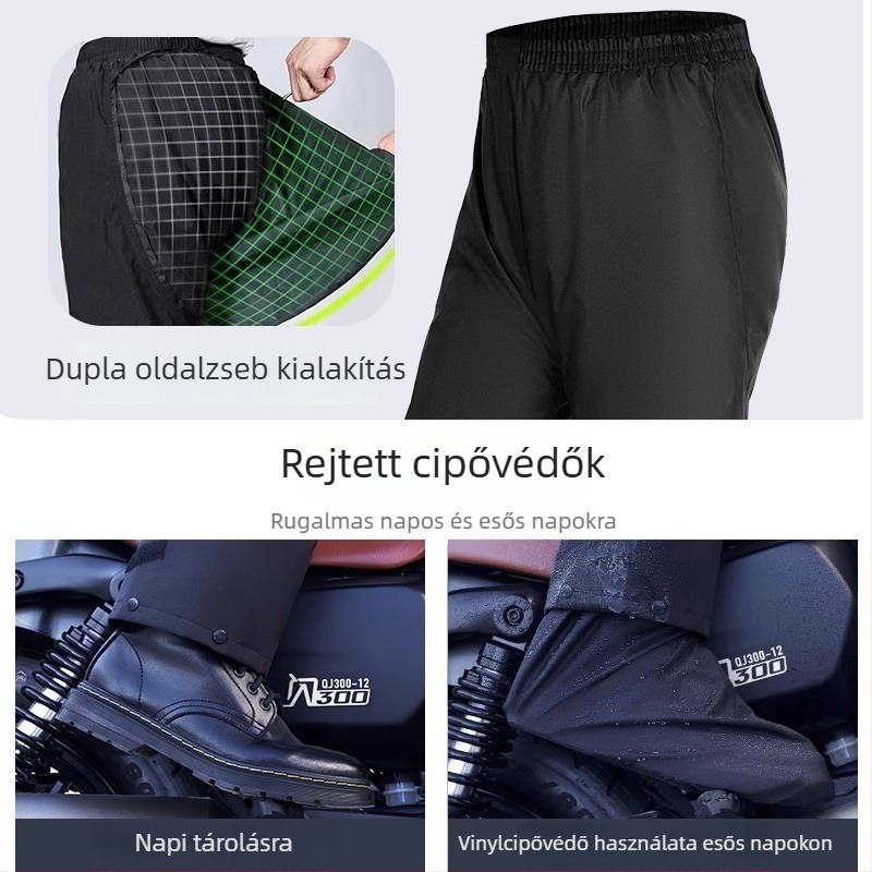 Split esőkabát és nadrág készlet motorkerékpárhoz, Oxford anyag, PU vízálló réteg, felnőtt, újrahasználható