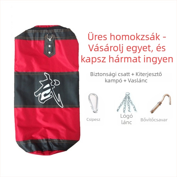 Függő háromréteg ütészsák, Oxford anyagból, 2 kg, otthoni edzéshez